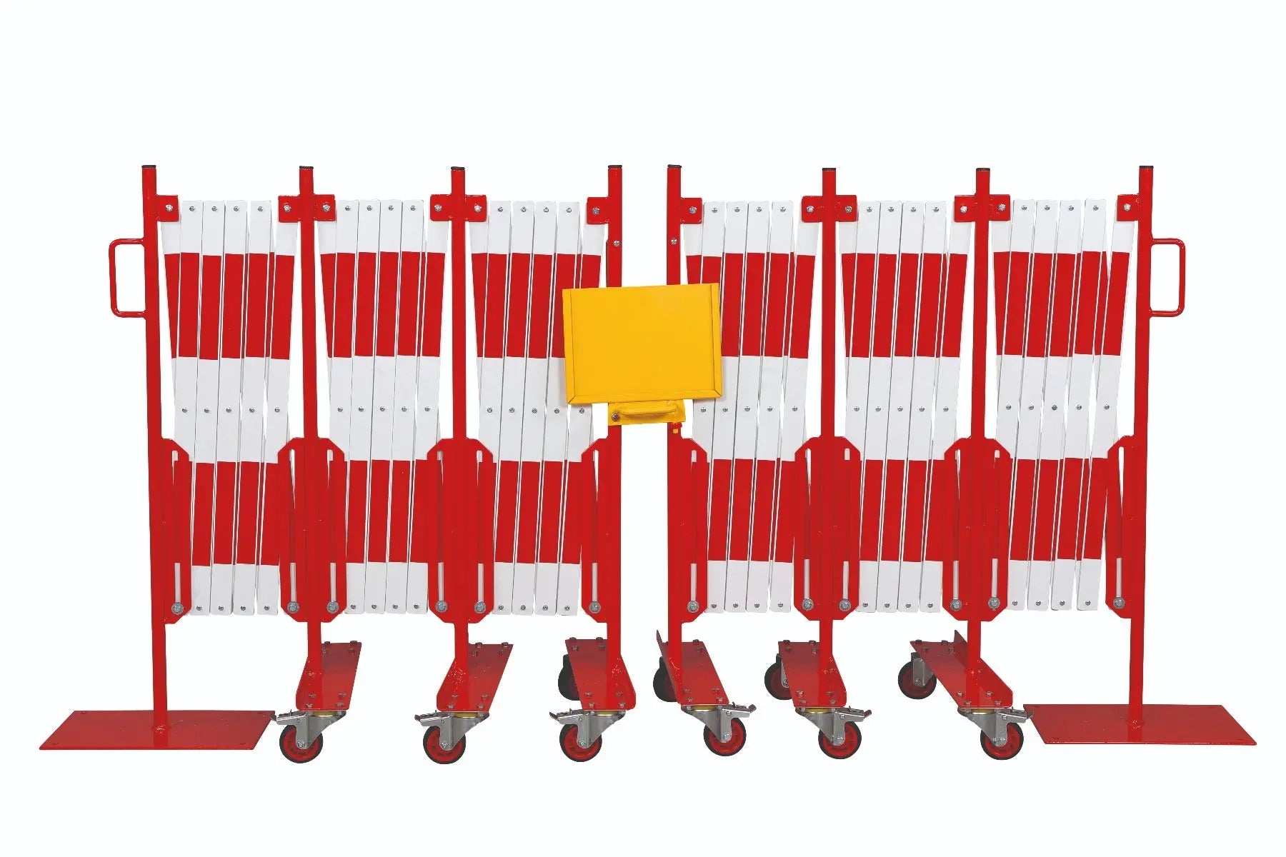 Kit 2 pcs. barrière extensible rouge-blanc 8,0 m - France Collectivités