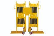 Kit 2 pcs. barrière extensible jaune-noir 2,0m - France Collectivités