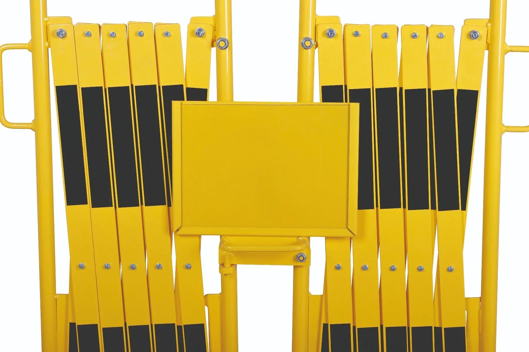 Kit 2 pcs. barrière extensible jaune-noir 2,0m - France Collectivités