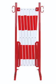 barrière extensible rouge-blanc 4m avec pied - France Collectivités