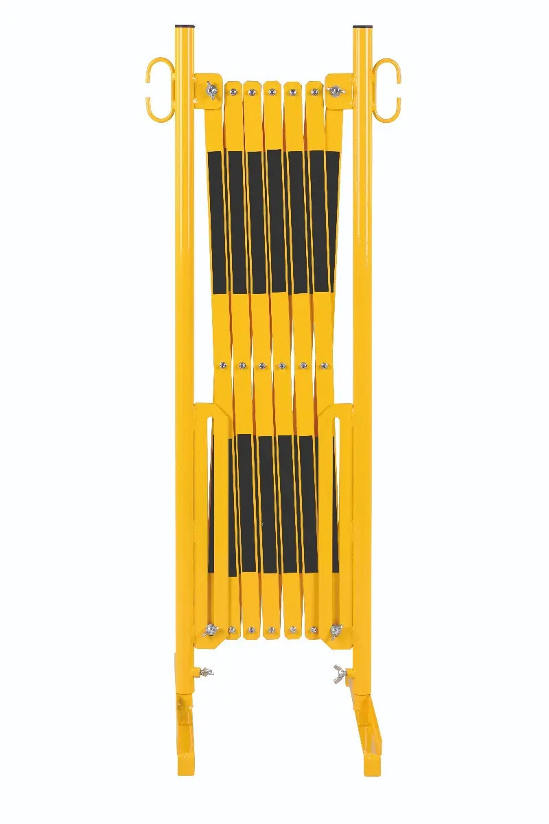 barrière extensible jaune-noir 3,6m avec pied - France Collectivités