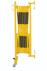 barrière extensible jaune-noir 3,6m pieds et fixation mural - France Collectivités