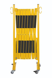 barrière extensible jaune-noir 4m rouleau avec rouleaux de deux côtés - France Collectivités