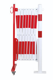 barrière extensible rouge-blanc 4m avec poteau Ø60mm - France Collectivités