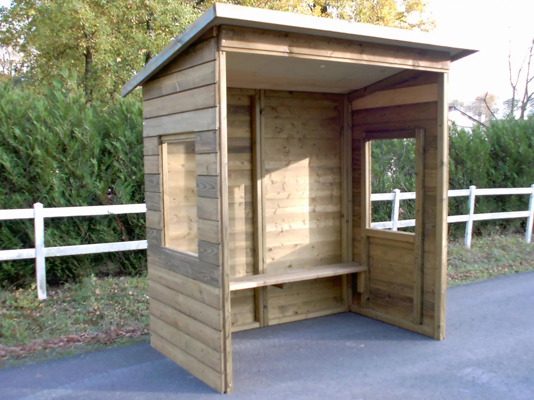 Abri voyageurs bois 2 m - France Collectivités