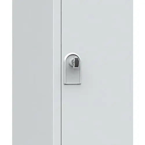Vestiaire acier gris RAL 7035 à 2 cases de 300 mm, autre vue