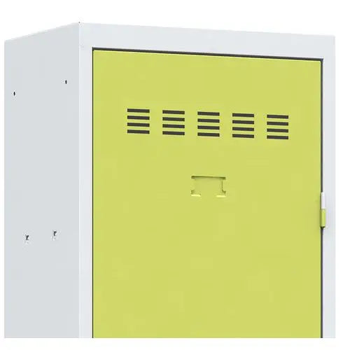Détail de l'aménagement intérieur d'un vestiaire industrie propre 3 colonnes, gamme vestiaires d'atelier gris RAL 7035