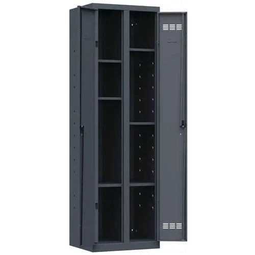 Autre vue : armoire de rangement EPI 600 mm, anthracite RAL 7016, version à clé