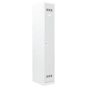 Vestiaire industrie propre 1 colonne de 300 mm, porte gris clair RAL 7035, fermeture à clé