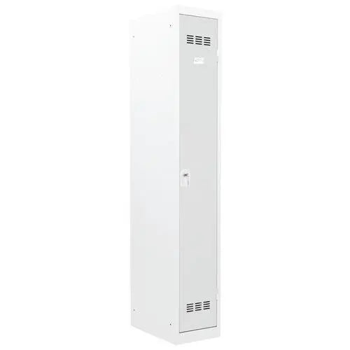 Vestiaire industrie propre 1 colonne de 300 mm, porte gris clair RAL 7035, fermeture à clé