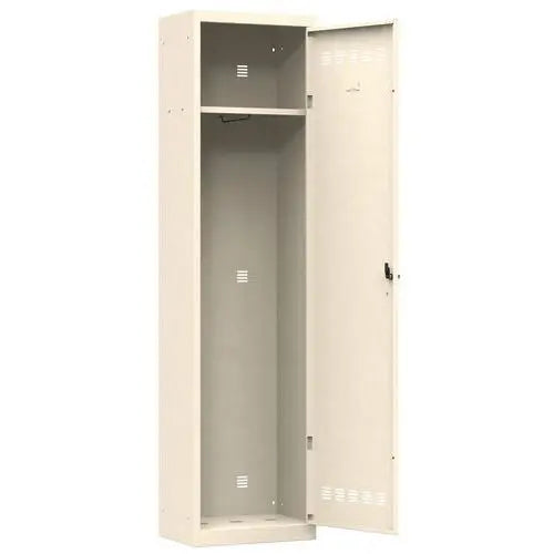 Vestiaire multiservices 1 colonne de 500 mm, coloris tout beige RAL 1015, serrure à 2 clés