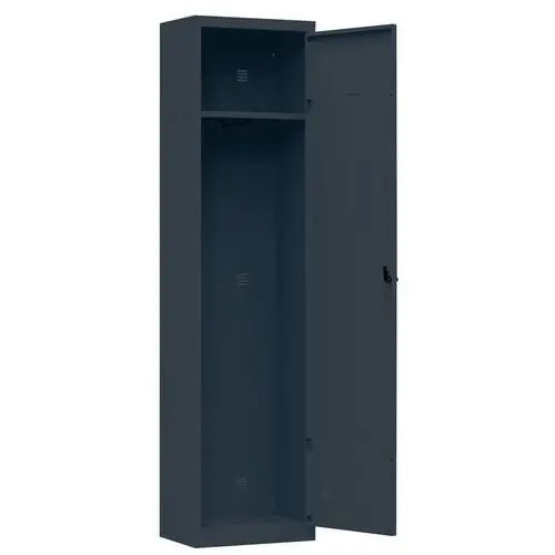 Vestiaire faible profondeur 35 cm, coloris anthracite RAL 7016, serrure à 2 clés