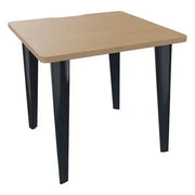Bureau droit 80 x 80 cm plateau chêne sur 4 pieds anthracite RAL 7016