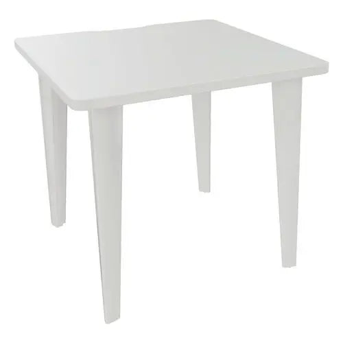 Bureau de mairie 80 x 80 cm au plateau blanc et à la structure blanc RAL 9010