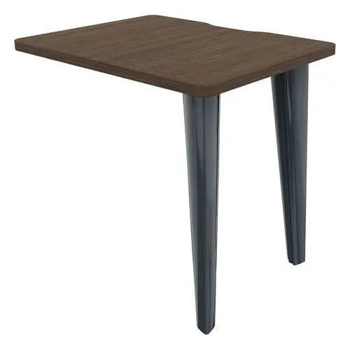 Extension de bureau 80 x 60 cm en mélaminé noyer, piètement acier anthracite RAL 7016