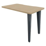 Retour de bureau 100 x 60 cm plateau chêne sur 2 pieds anthracite RAL 7016