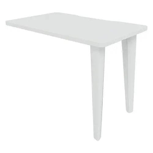Extension de bureau 100 x 60 cm en mélaminé blanc, piètement acier blanc RAL 9010