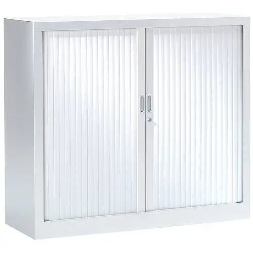 Petite armoire métallique de bureau en finition blanc RAL 9010