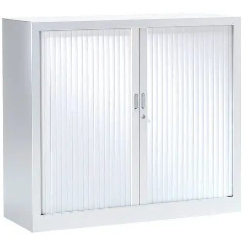 Armoire métallique basse L 120 cm en finition blanc RAL 9010