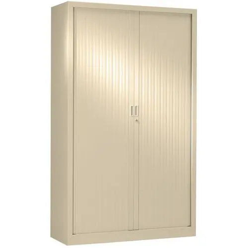 Armoire à rideaux haute 198 x 120 cm beige RAL 1015 pour bureau de mairie ou d'entreprise