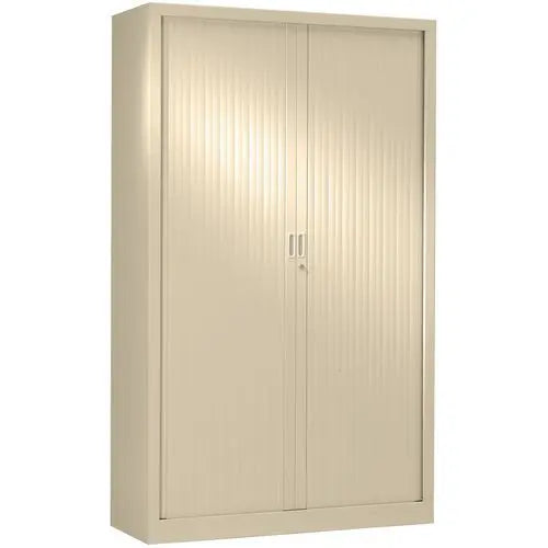Armoire métallique haute L 100 cm, version beige RAL 1015, livrée montée