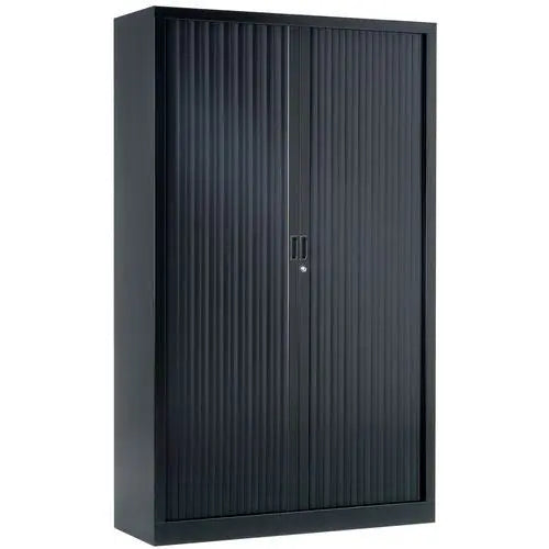 Rangement de dossiers : armoire à rideaux 198 x 100 cm noir RAL 9005
