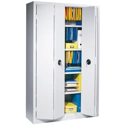 Armoire haute à portes pliantes gris, 198 x 120 cm