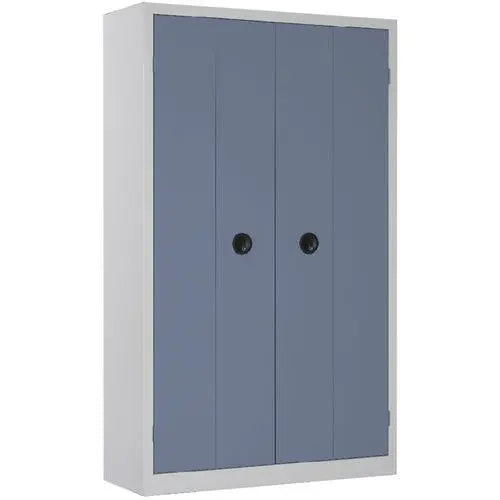 Armoire haute à portes pliantes, autre finition grise