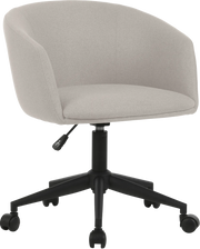 Fauteuil Arco pied roulettes tissu beige lin