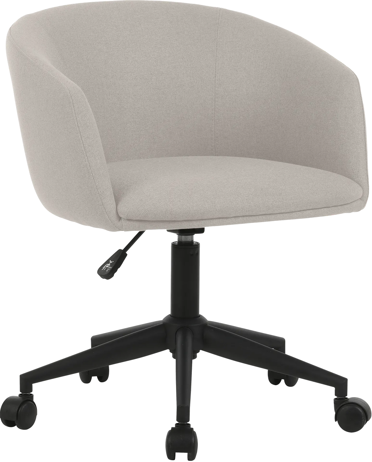 Fauteuil Arco pied roulettes tissu beige lin