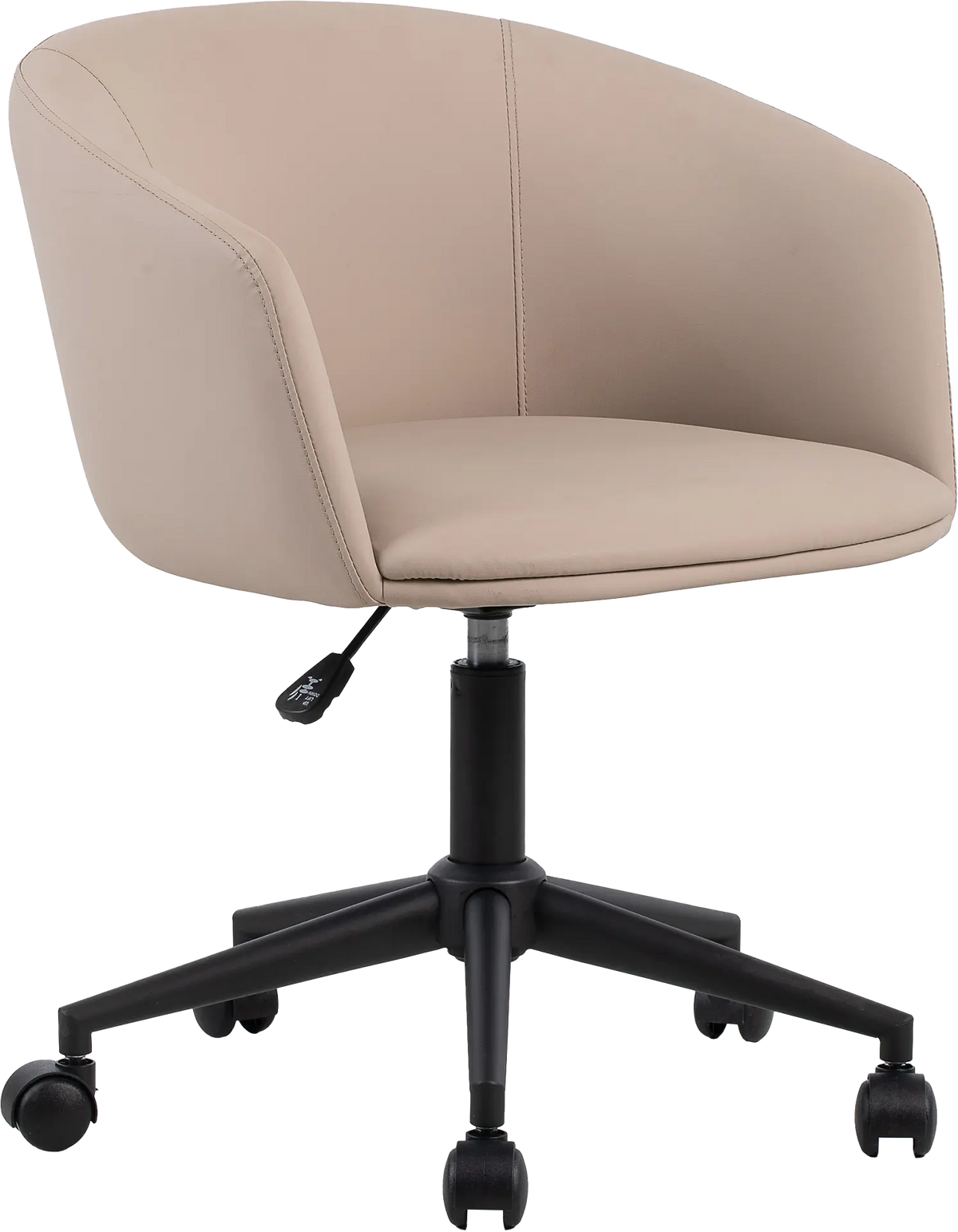 Fauteuil Arco pied roulettes polyuréthane taupe