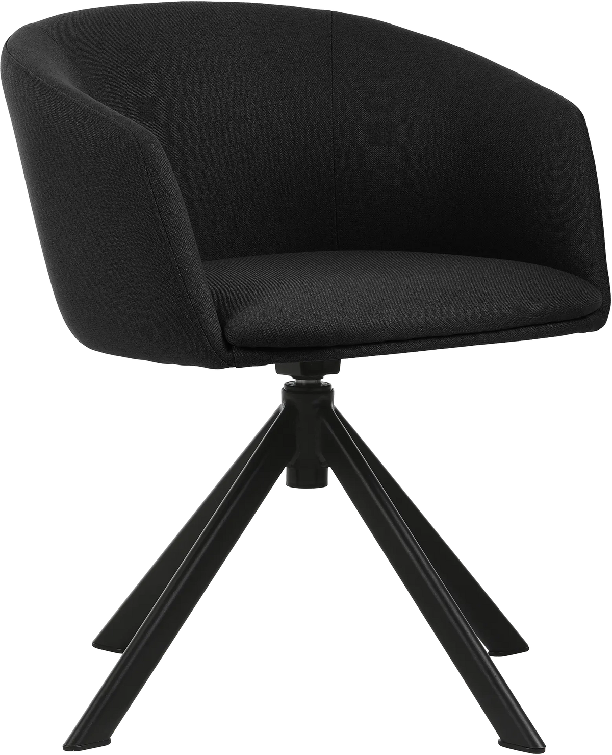 Fauteuil Arco pied pyramide tissu gris poivre