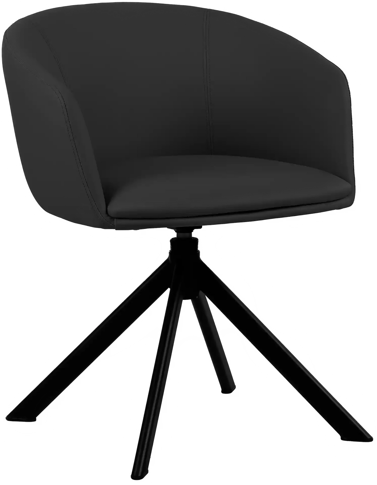 Fauteuil Arco pied pyramide polyuréthane noir