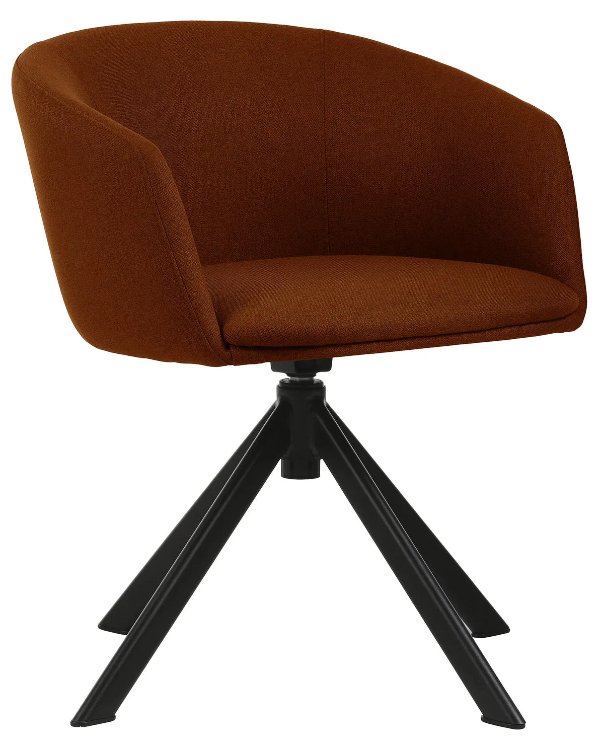 Fauteuil Arco pied pyramide tissu terracotta