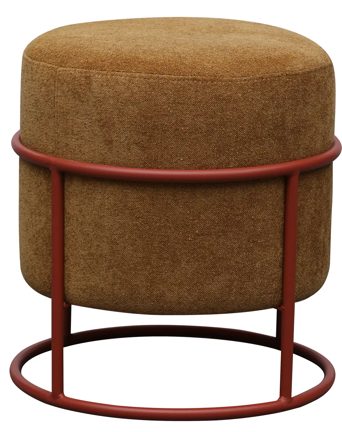 Pouf Arco rond bronze, structure terracotta
