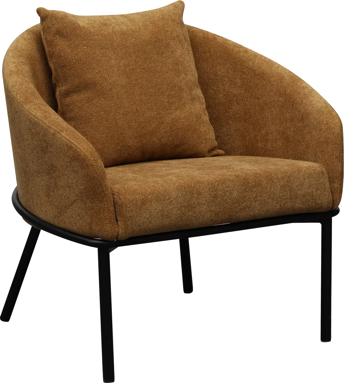 Fauteuil Arco Lounge bronze avec coussin assorti