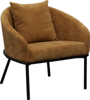 Fauteuil Arco Lounge bronze avec coussin assorti