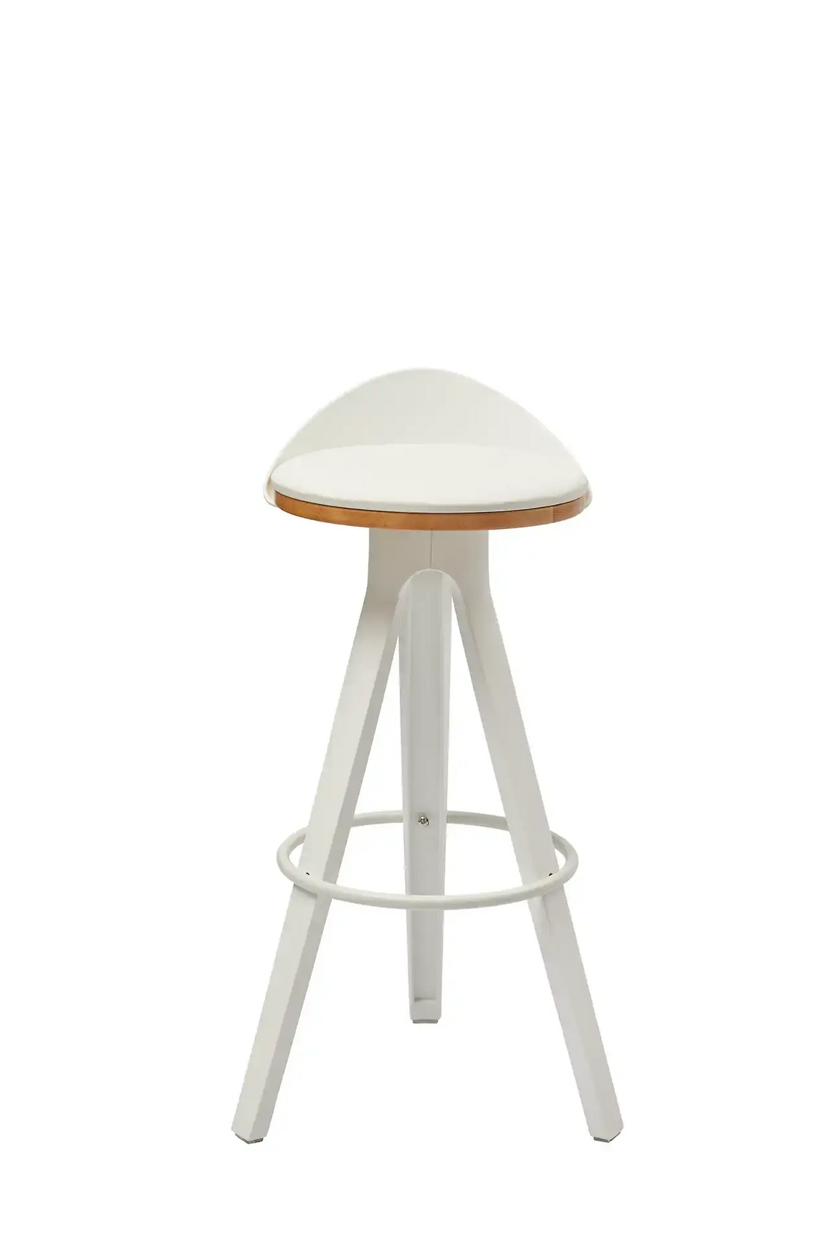 Tabouret haut Break blanc, vue de profil