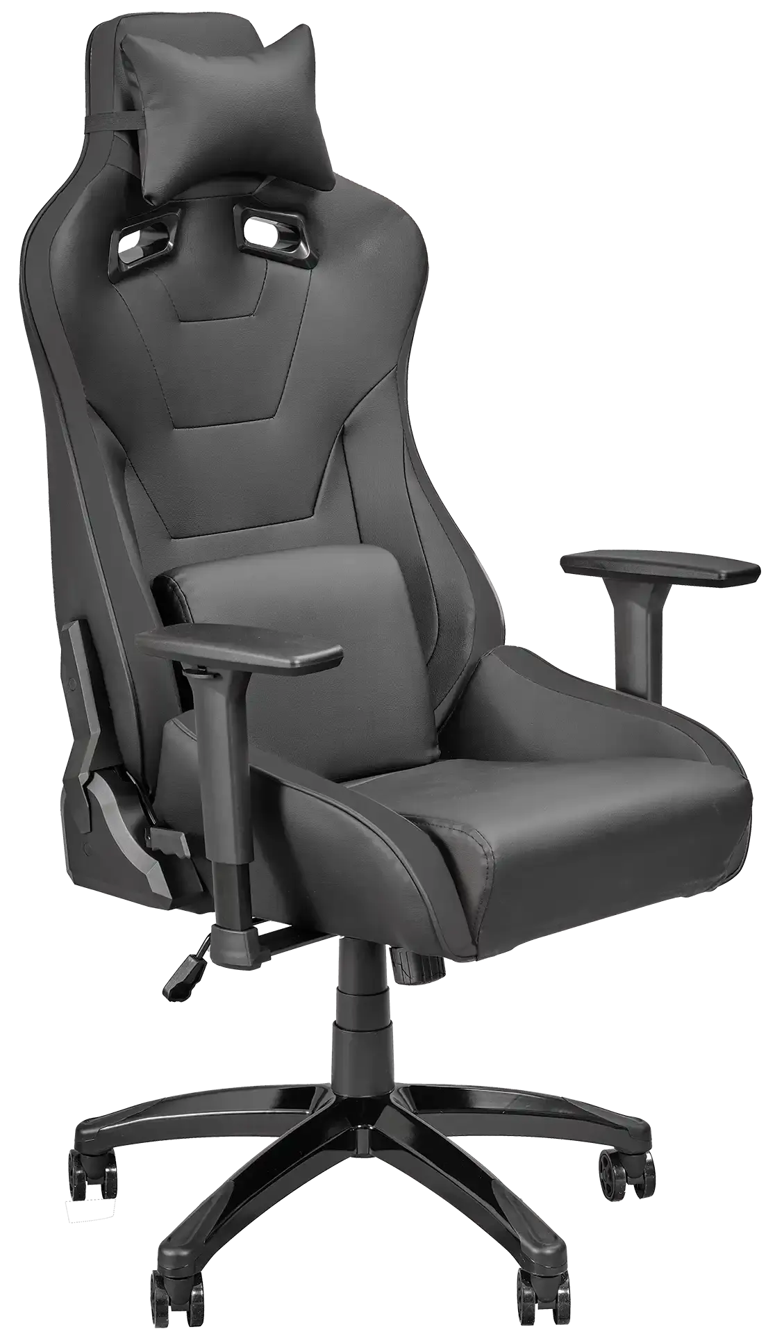 Fauteuil gamer Cheyenne noir, dossier inclinable et coussin lombaire
