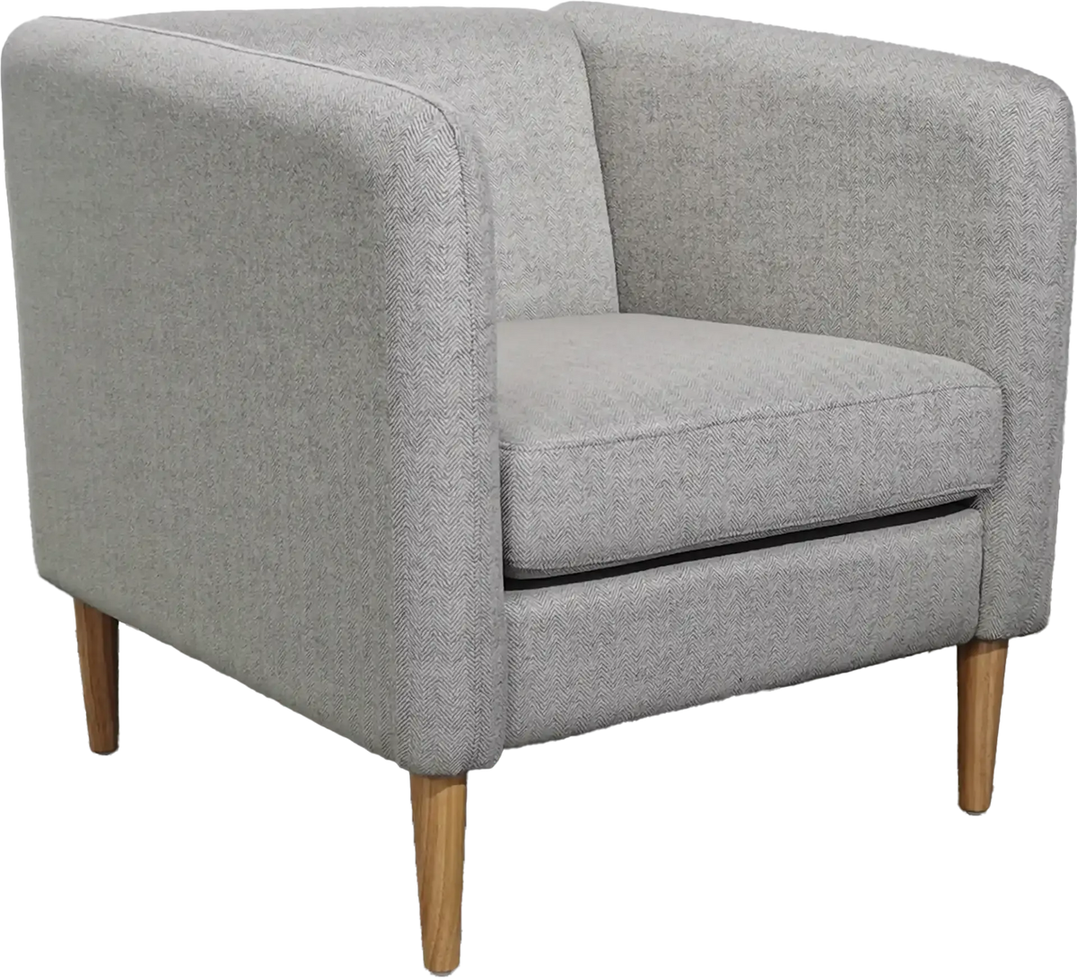 Fauteuil Kanap 1 place en tissu non feu gris