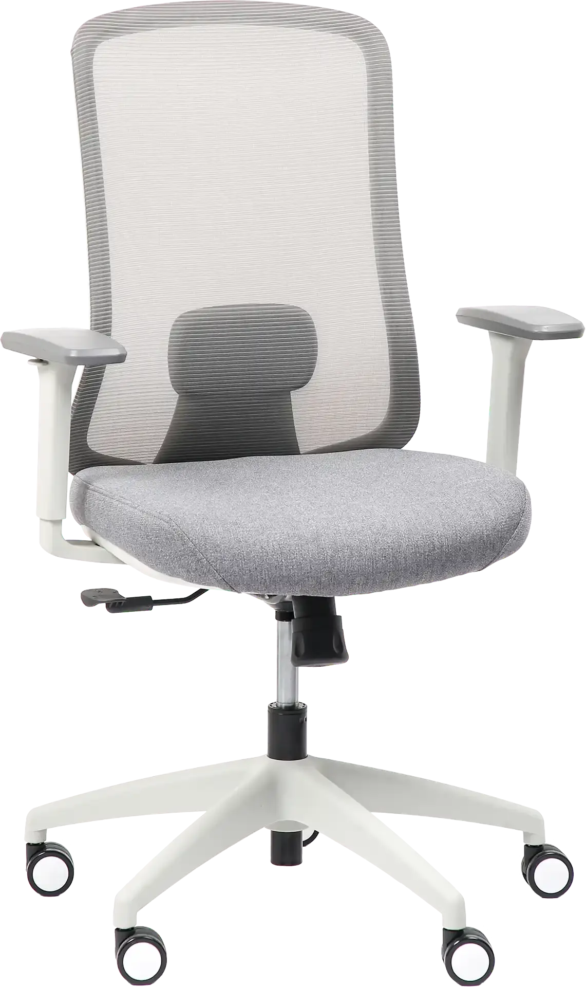 Fauteuil ergonomique Lando gris chiné clair, structure gris clair