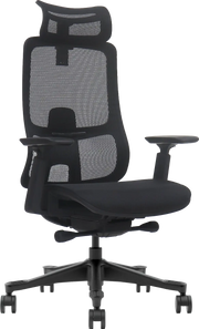 Fauteuil de bureau ergonomique Proseat tout maille noir avec appui-tête