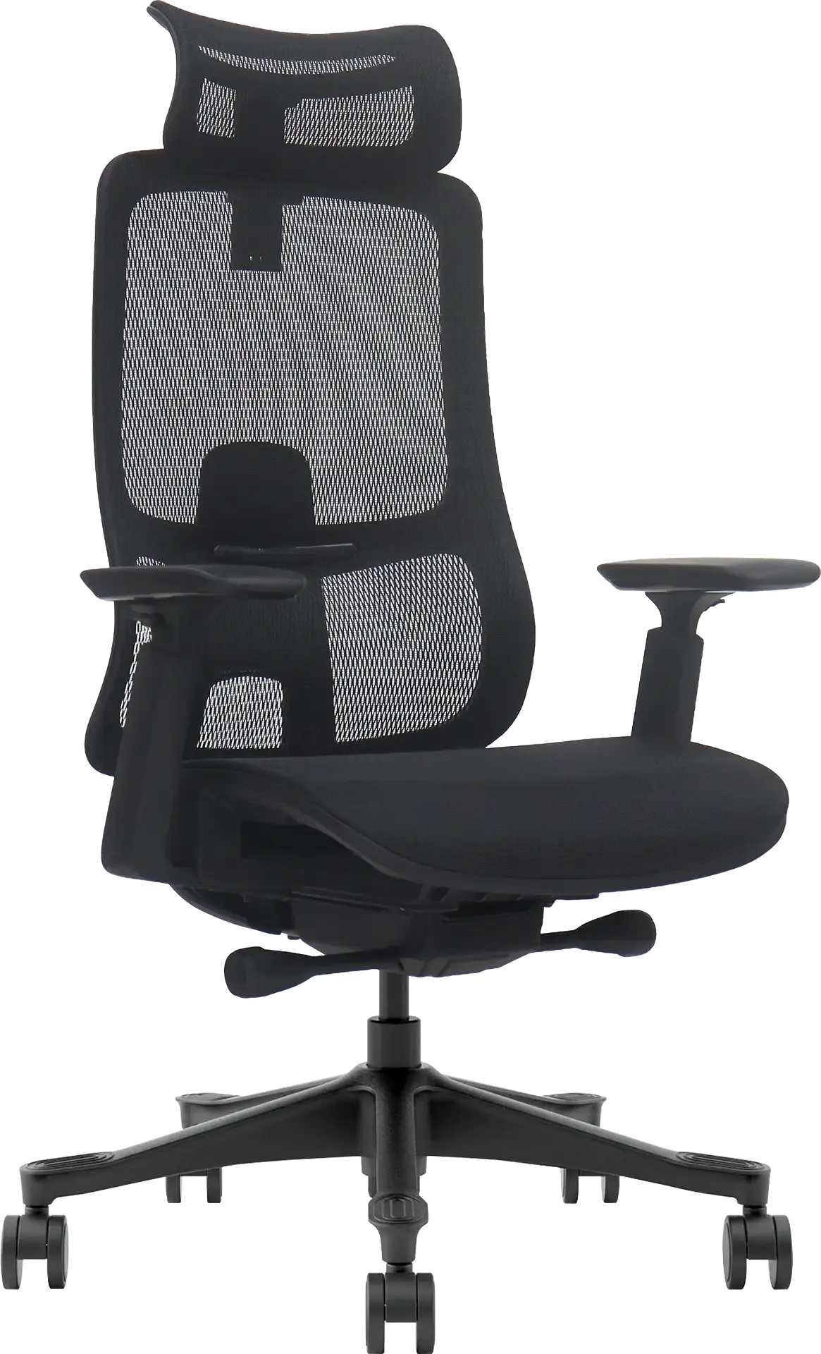 Fauteuil de bureau ergonomique Proseat tout maille noir avec appui-tête