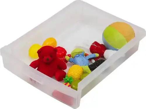 Petit bac plastique translucide 41 x 31 cm hauteur 7,5 cm pour meuble à bacs