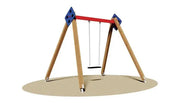 Portique balançoire Floride en bois traité autoclave avec structure acier galvanisé et siège bébé ou plat