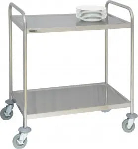 Chariot inox 2 plateaux france collectivités