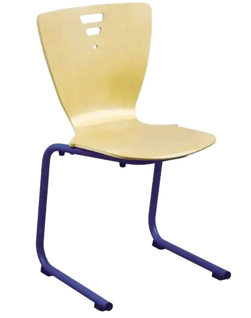 Chaise scolaire luge en aluminium taille élémentaire, coque classique en hêtre 10 mm – SDM Mobilier