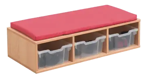 Banc Babi Color sans dossier à 3 cases de rangement, version actuelle