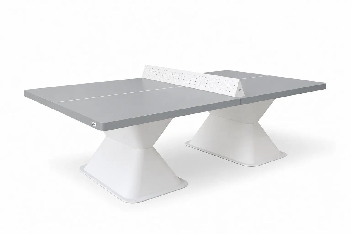 Table de ping-pong Balia Diabolo 60, plateau gris clair et filet Sécuri blanc