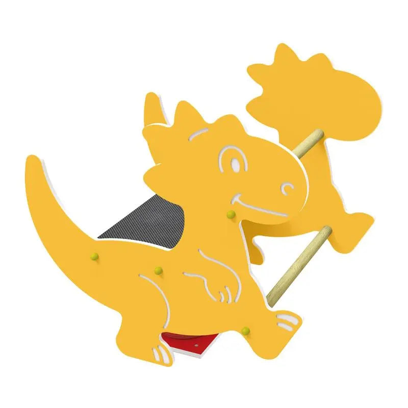 Jeu sur ressort Dinosaure jaune pour deux enfants de 2 à 7 ans